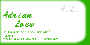 adrian loew business card